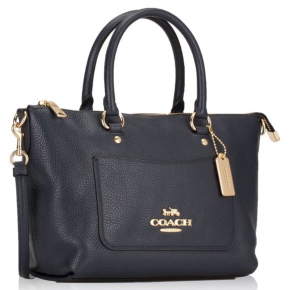 coach pebble leather emma satchel